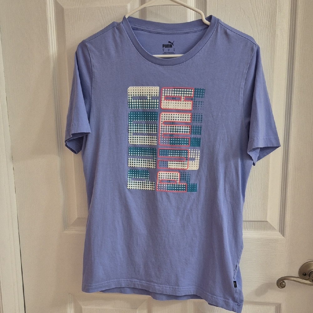 Puma Lavender Tee with Vibrant Graphic
